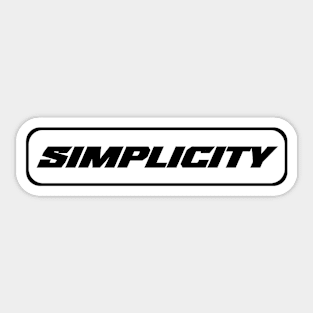 Simplicity Sticker